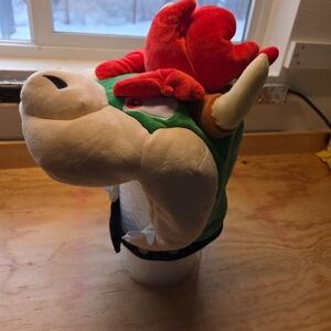 2020 Super Nintendo World Koopa Bowser Plush Hat Headwear Mask Cosplay